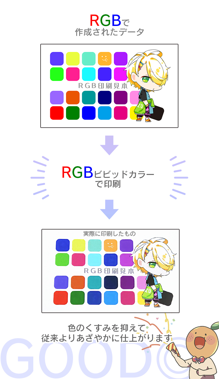RGBビビッドカラー印刷用データ RGBで作成してください